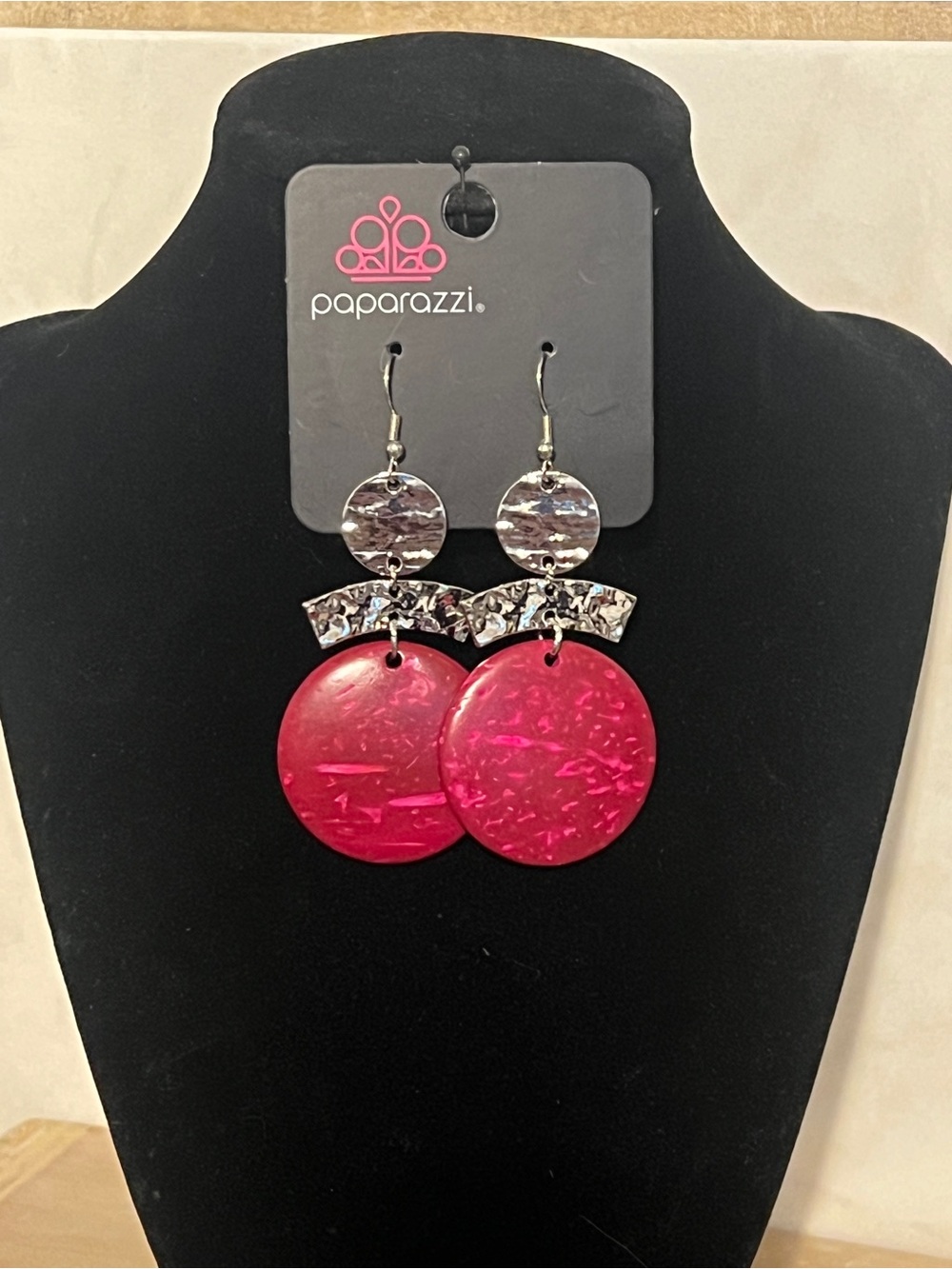 Paparazzi Hot Pink Dangle Earrings